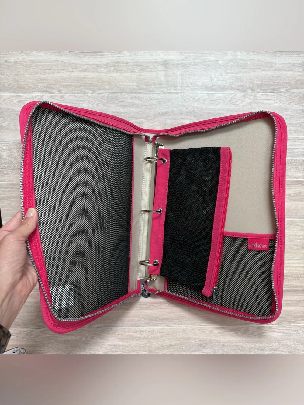 Kipling Pink Ginny 3-Ring Binder